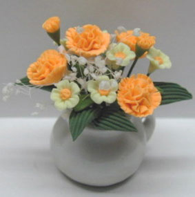 Dollhouse Miniature Yellow Roses/Daises (1-3/8) Teacup